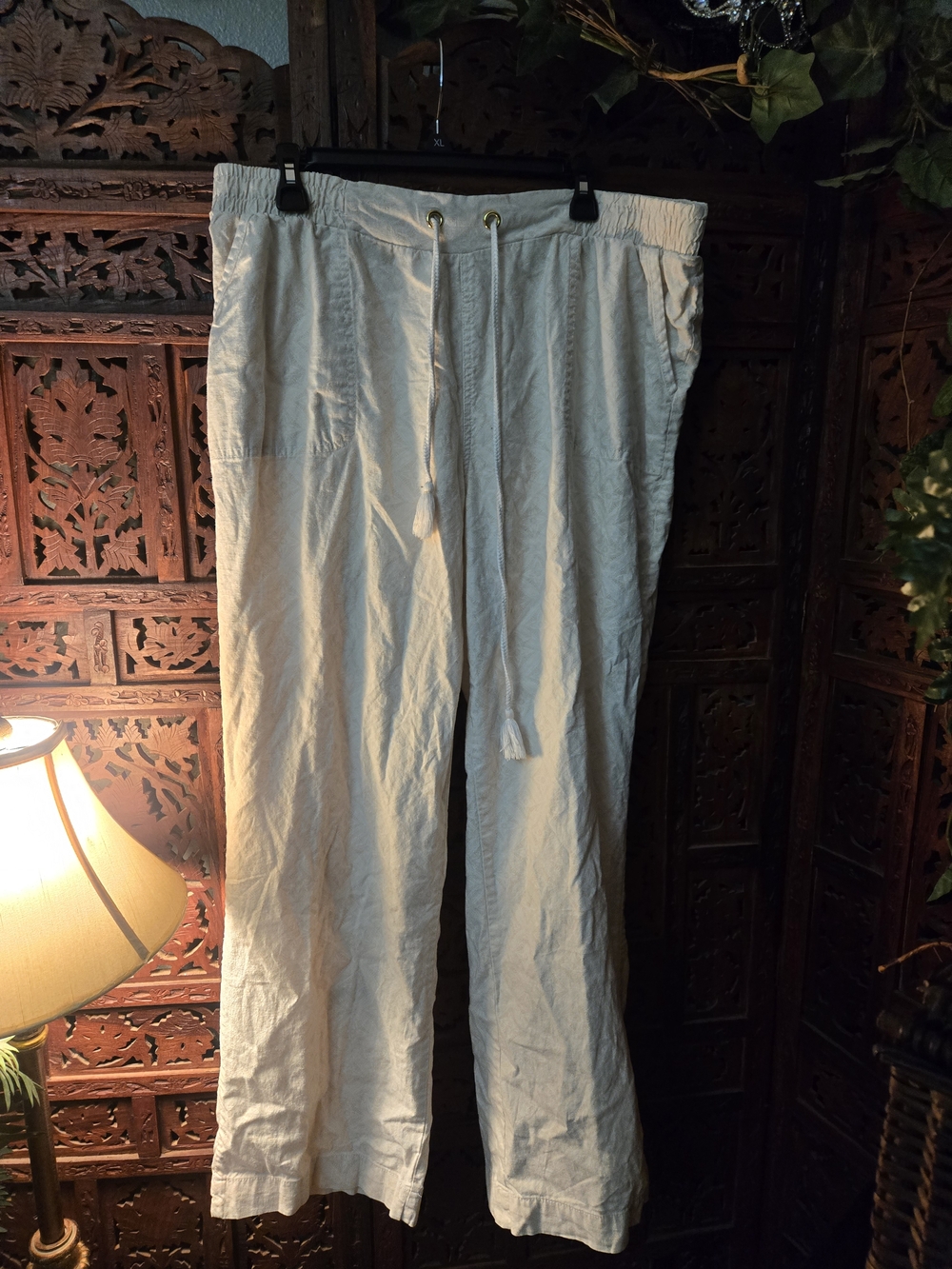 Cato Lightweight White Drawstring  Pants